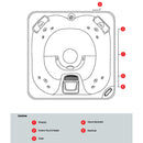 CANADIAN SPA COMPANY SASKATOON 4-Person 12-Jet Portable Hot Tub [KH-10084] (SAK79623) Equipment Location View