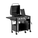 Castelle Flame 15K BTU Barbecue Propane Gas Grill With Side Burner (SAK53481) - Saksby Wholesale - Front Side View