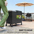 Castelle Flame 15K BTU Barbecue Propane Gas Grill With Side Burner (SAK53481) - Saksby Wholesale - Portable