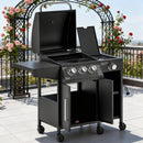 Castelle Flame 15K BTU Barbecue Propane Gas Grill With Side Burner (SAK53481) - Saksby Wholesale - Product View