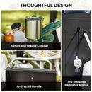 Castelle Flame 15K BTU Barbecue Propane Gas Grill With Side Burner (SAK53481) - Saksby Wholesale - Thoughtful Design