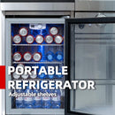 Castelle Flame 62-Inch 6-Burner Gas Outdoor Grill Island With Wine Cooler And Rotisserie (SAK31642) - Saksby Wholesale - Refrigerator Feature