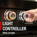 Castelle Flame 85K BTU Outdoor BBQ Kitchen Grill Island With 43-Inch 6-Burner Grill, Wine Fridge, Rotisserie Kit, And Sink (SAK23864) - Saksby Wholesale - Light View