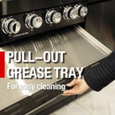 Castelle Flame 85K BTU Outdoor BBQ Kitchen Grill Island With 43-Inch 6-Burner Grill, Wine Fridge, Rotisserie Kit, And Sink (SAK23864) - Saksby Wholesale - Tray View