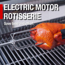 Castelle Flame Premium Black Stainless Steel 4-Burner Gas Grill With Rotisserie Kit (SAK48157) - Saksby Wholesale - Electric Motor Feature