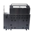 Castelle Flame Premium Black Stainless Steel 6-Burner Gas Grill Kitchen Island With Rotisserie Kit (SAK82641) - Saksby Wholesale - Back View