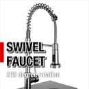 Castelle Flame Stainless Steel Outdoor BBQ Kitchen Island With 46-Inch 4-Burner 85K BUT Grill, Rotisserie Kit, And Cabinets (SAK93192) - Saksby Wholesale - Faucet View