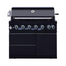 Castelle Flame Summit 6-Burner 85000 BTU BBQ Island With Sink And Fridge (SAK59238) - Saksby Wholesale - Burner View Only