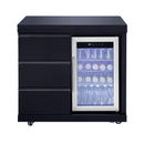 Castelle Flame Summit 6-Burner 85000 BTU BBQ Island With Sink And Fridge (SAK59238) - Saksby Wholesale - Mini Fridge View