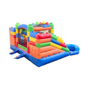 Castle Bounce House With Dual Slides, Blower And Pool Combo (SAK56319) - Saksby Wholesale - Back Side View