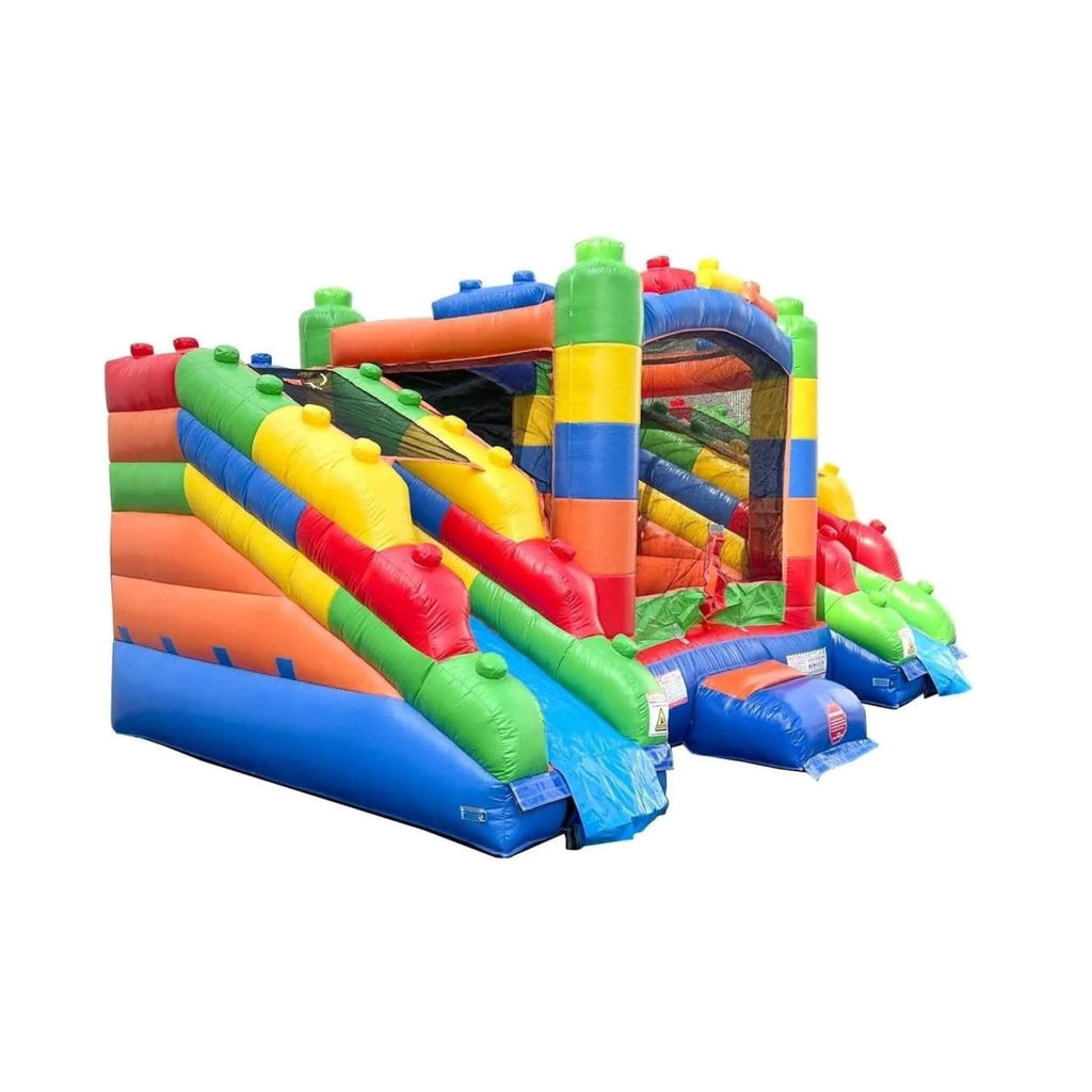 Castle Bounce House With Dual Slides, Blower And Pool Combo (SAK56319) - Saksby Wholesale - Left Side View