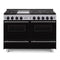 CBO 48" All-Gas Convection Range With Sealed Burners SAKSBY - Black Regular View