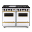 CBO 48" All-Gas Convection Range With Sealed Burners SAKSBY - White Brass View