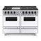 CBO 48" All-Gas Convection Range With Sealed Burners SAKSBY - White Regular View