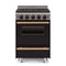 Chicago Brick Oven 24” All Gas Convection Range With Open Burners SAKSBY - Black Brass View