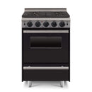 Chicago Brick Oven 24” All Gas Convection Range With Open Burners SAKSBY - Black Regular View