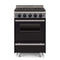 Chicago Brick Oven 24” All Gas Convection Range With Open Burners SAKSBY - Black Regular View