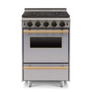 Chicago Brick Oven 24” All Gas Convection Range With Open Burners SAKSBY - Stainless Brass View