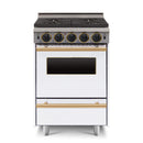 Chicago Brick Oven 24” All Gas Convection Range With Open Burners SAKSBY - White Brass View