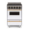 Chicago Brick Oven 24” All Gas Convection Range With Open Burners SAKSBY - White Brass View