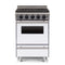 Chicago Brick Oven 24” All Gas Convection Range With Open Burners SAKSBY - White Regular View