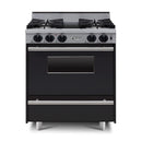 Chicago Brick Oven 30” All Gas Range Range With Open Burners SAKSBY - Black Regular View