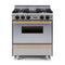 Chicago Brick Oven 30” All Gas Range Range With Open Burners SAKSBY - Stainless Brass View