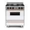 Chicago Brick Oven 30” All Gas Range Range With Open Burners SAKSBY - White Brass View