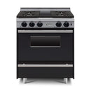 Chicago Brick Oven 30” All-Gas Range With Sealed Burners SAKSBY - Black Regular View