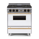 Chicago Brick Oven 30” All-Gas Range With Sealed Burners SAKSBY - White Brass View