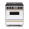 Chicago Brick Oven 30” All-Gas Range With Sealed Burners SAKSBY - White Brass View