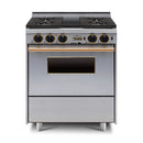 Chicago Brick Oven 30” Dual-Fuel Self-Cleaning Convection Range With Sealed Burners SAKSBY - Stainless Brass View