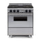 Chicago Brick Oven 30” Dual-Fuel Self-Cleaning Convection Range With Sealed Burners SAKSBY - Stainless Regular View