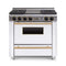 Chicago Brick Oven 36" All Gas Convection Range With Sealed Burners SAKSBY - White Brass View