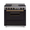 Chicago Brick Oven 36” Dual-Fuel Self-Cleaning Convection Range With Sealed Burners SAKSBY - Black Brass View