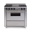 Chicago Brick Oven 36” Dual-Fuel Self-Cleaning Convection Range With Sealed Burners SAKSBY - Stainless Regular View