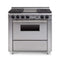 Chicago Brick Oven 36” Dual-Fuel Self-Cleaning Convection Range With Sealed Burners SAKSBY - Stainless Regular View