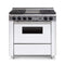 Chicago Brick Oven 36” Dual-Fuel Self-Cleaning Convection Range With Sealed Burners SAKSBY - White Regular View