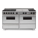 Chicago Brick Oven 60" True Dual-Fuel Self-Cleaning Convection Range With Sealed Burners SAKSBY - Stainless Regular View