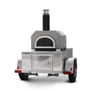 Chicago Brick Oven-750 Tailgater Wood Fired Pizza Oven On Trailer, 48" [CBO-O] (SAK82581) - Saksby Wholesale - Silver Color