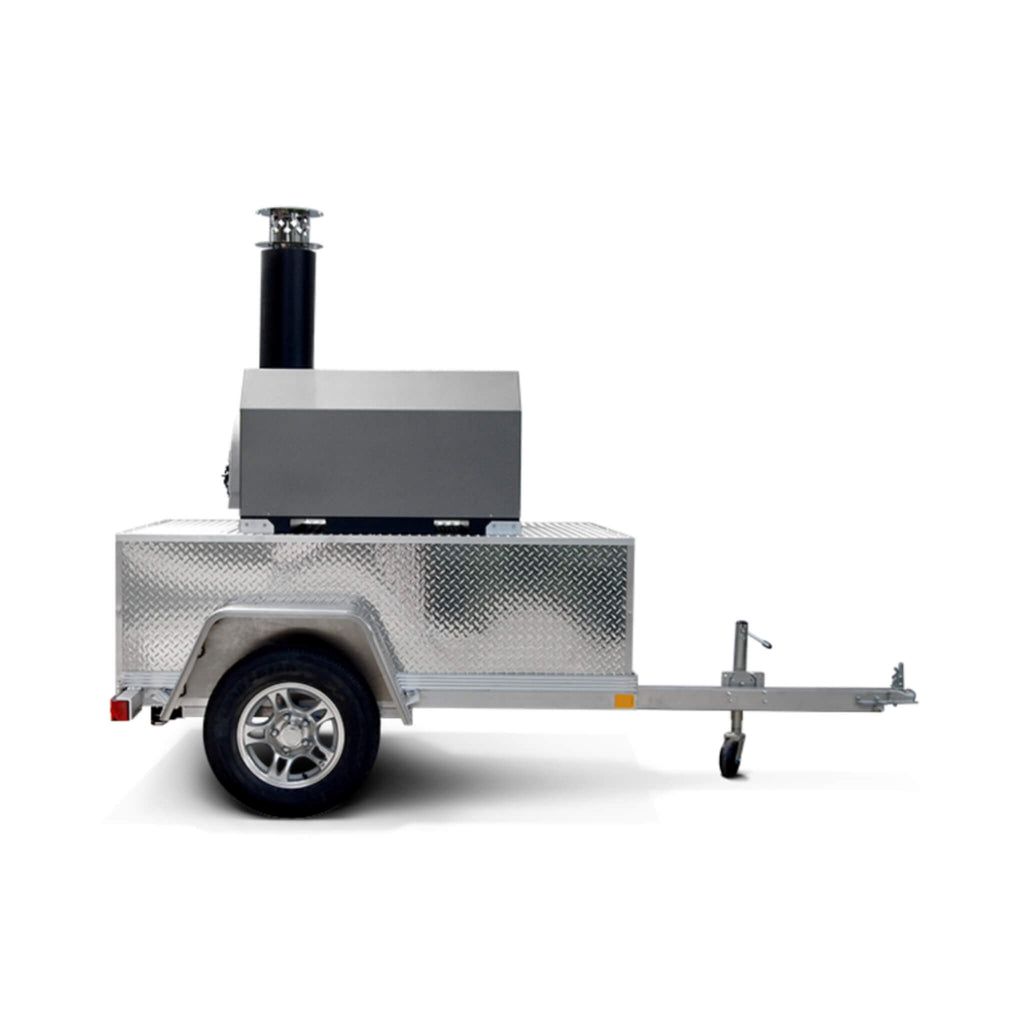 Chicago Brick Oven-750 Tailgater Wood Fired Pizza Oven On Trailer, 48" [CBO-O] (SAK82581) - Saksby Wholesale - Side View 