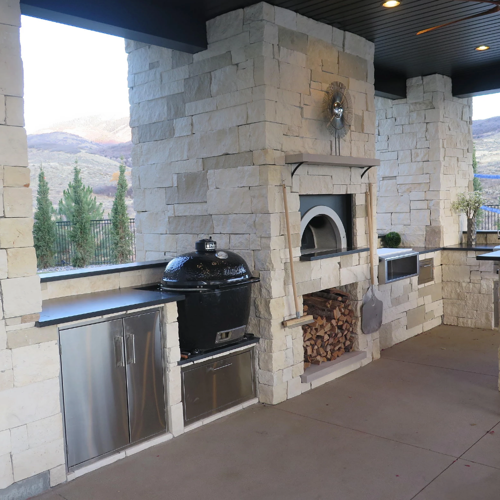 CHICAGO BRICK OVEN CBO-1000 Built In Wood Fired Commercial Outdoor Pizza Oven DIY Kit With 53" x 39" Cooking Surface [CBO-O-KIT-1000] (SAK62895) - SAKSBY