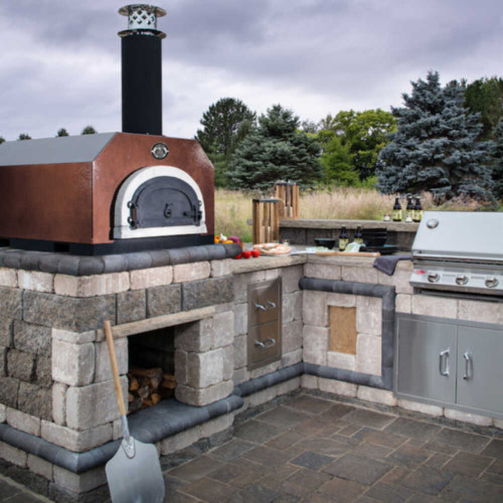 CHICAGO BRICK OVEN CBO 500 Countertop Wood Fired Pizza Oven With 27"x22" Cooking Surface [CBO-O-MBL-750] (SAK75148) - SAKSBY