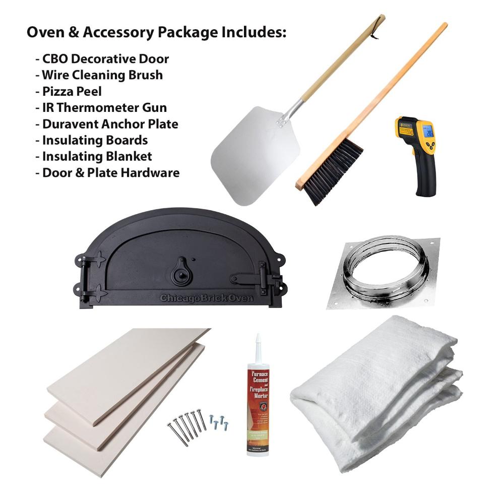 CHICAGO BRICK OVEN CBO 750 Commercial Hybrid Oven DIY Kit With Dual Fuel [CBO-O-KIT-750-HYB] (SAK75154) - SAKSBY