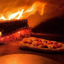 Chicago Brick Oven CBO-750 Commercial Hybrid Wood & Gas Fired Oven DIY Kit [CBO-O-KIT-750-HYB] (SAK75154) - Saksby Wholesale - Demonstration View Cooking Pizza With Wood