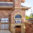 Chicago Brick Oven CBO-750 Commercial Hybrid Wood & Gas Fired Oven DIY Kit [CBO-O-KIT-750-HYB] (SAK75154) - Saksby Wholesale - Lifestyle Image With Brown Bricks