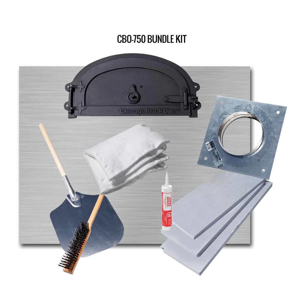 Chicago Brick Oven CBO-750 Mobile Wood Fired Freestanding Pizza Oven, 40" [CBO-O-MBL-750] (SAK49372) - Saksby Wholesale - Bundle Kit View