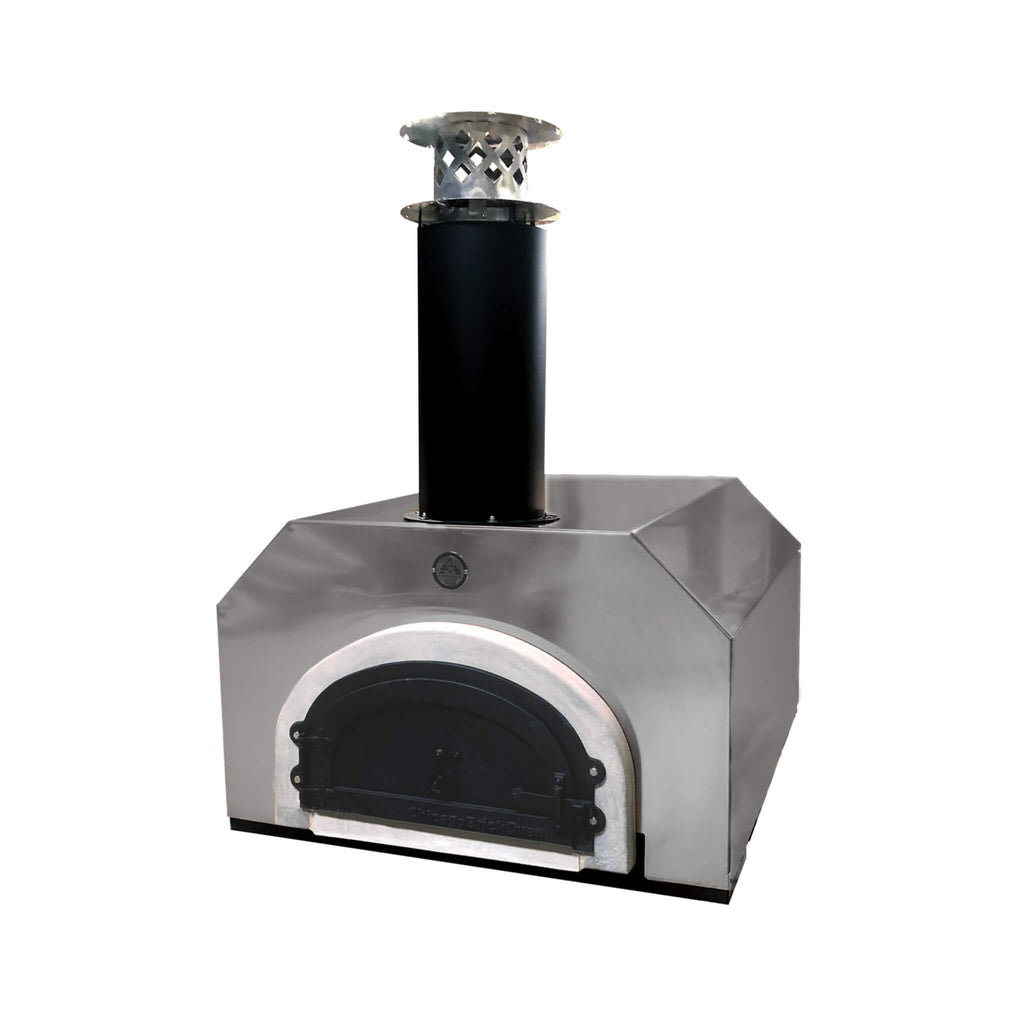 Chicago Brick Oven CBO-750 Mobile Wood Fired Freestanding Pizza Oven, 40" [CBO-O-MBL-750] (SAK49372) - Saksby Wholesale - Hood View