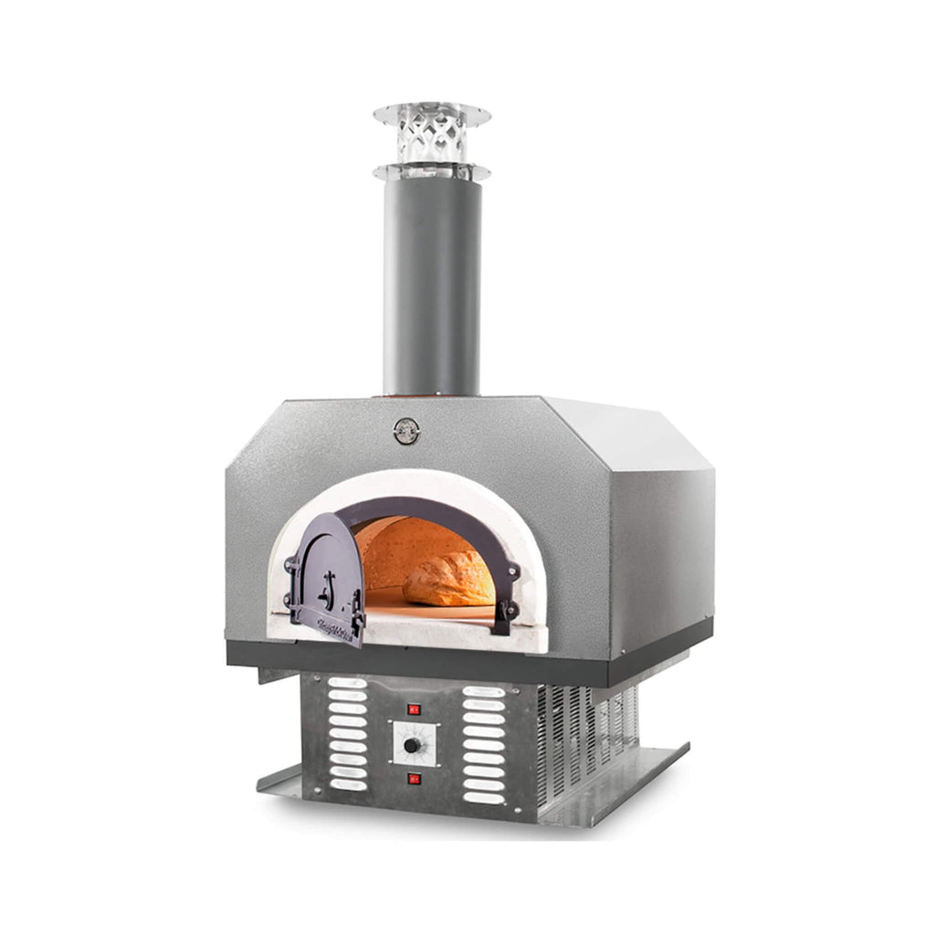 Chicago Brick Oven CBO-750 Residential Hybrid Countertop Pizza Oven With No Skirt [CBO-O-CT-750-HYB] (SAK14259) - Saksby Wholesale - Silver Vein With Open Lid View