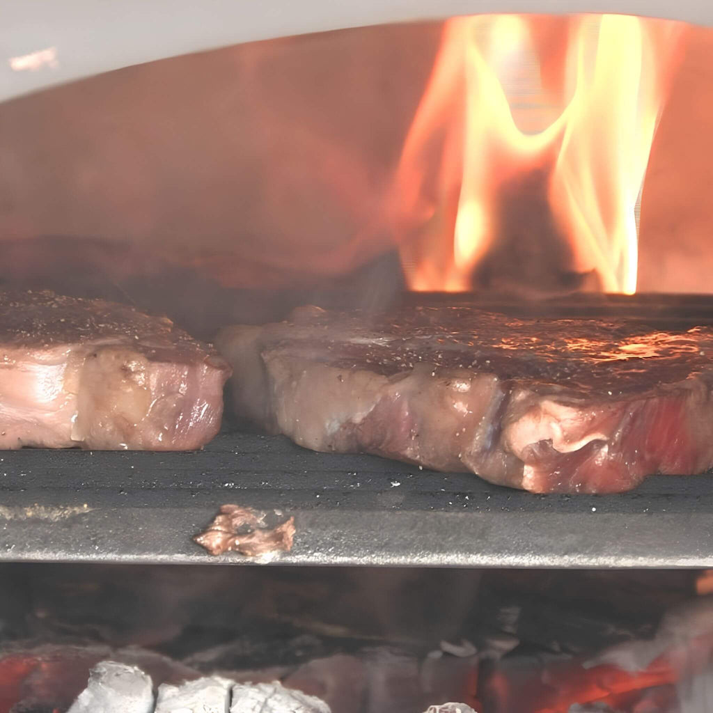 Chicago Brick Oven CBO-750 Residential Hybrid Stand With Dual Fuel [CBO-O-STD-750-HYB] (SAK37429) - Saksby Wholesale - Cooking Steak View